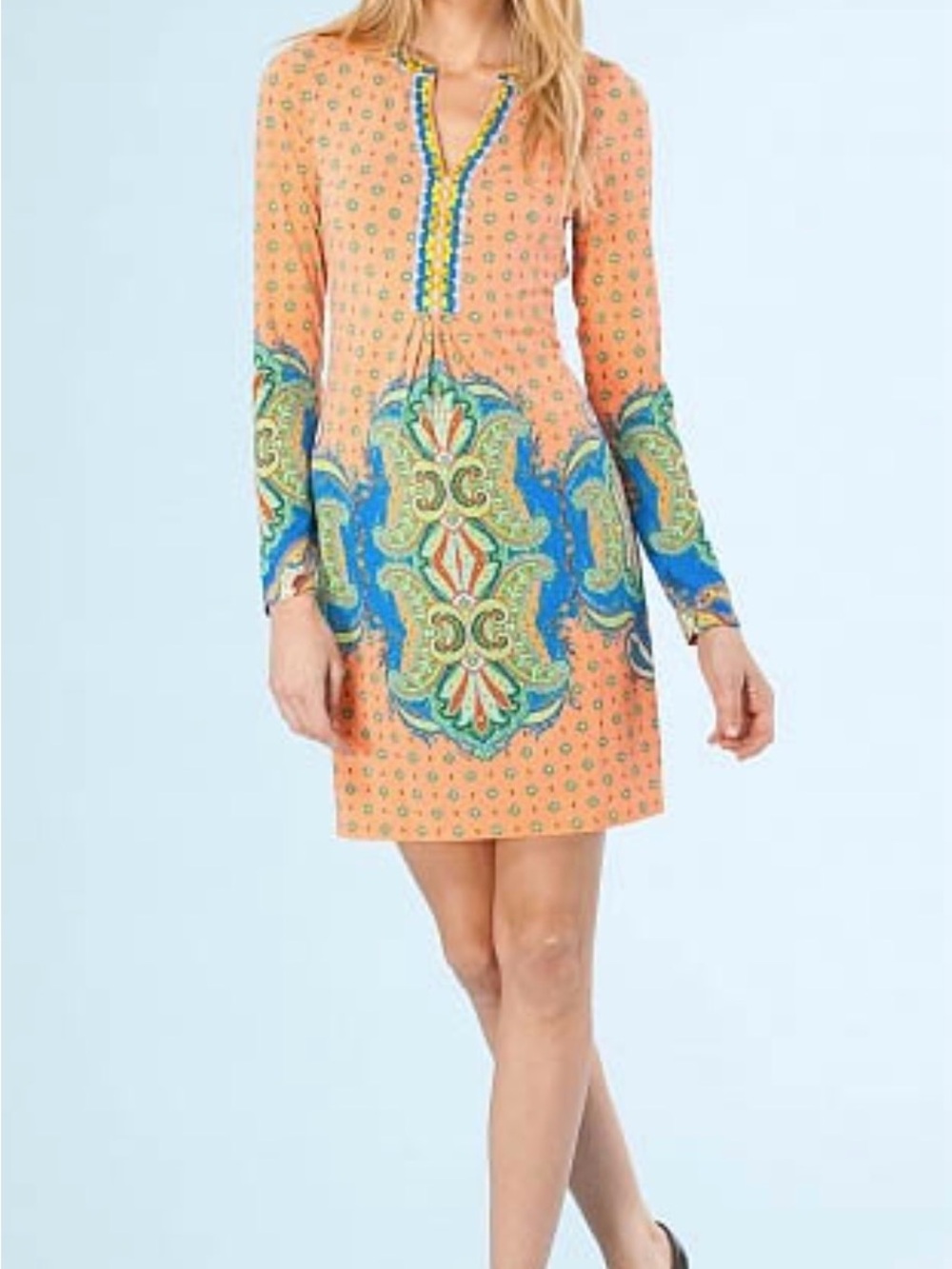 NWT Gorgeous Hale Bob Tunic Dress with Beaded Neckline Size Small